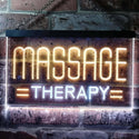 ADVPRO Massage Therapy Dual Color LED Neon Sign st6-i0364 - White & Yellow