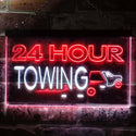 ADVPRO 24 Hour Towing Dual Color LED Neon Sign st6-i0384 - White & Red