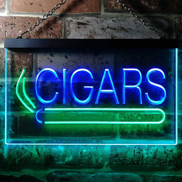 ADVPRO Cigars Private Room VIP Plaque Dual Color LED Neon Sign st6-i0389 - Green & Blue