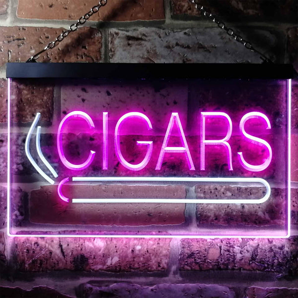 ADVPRO Cigars Private Room VIP Plaque Dual Color LED Neon Sign st6-i0389 - White & Purple