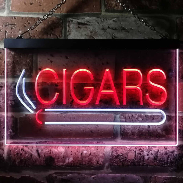 ADVPRO Cigars Private Room VIP Plaque Dual Color LED Neon Sign st6-i0389 - White & Red
