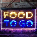 ADVPRO Food to Go Cafe Dual Color LED Neon Sign st6-i0399 - Blue & Yellow