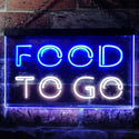 ADVPRO Food to Go Cafe Dual Color LED Neon Sign st6-i0399 - White & Blue