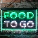 ADVPRO Food to Go Cafe Dual Color LED Neon Sign st6-i0399 - White & Green