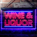 ADVPRO Wine & Liquor Bar Dual Color LED Neon Sign st6-i0405 - Blue & Red