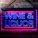 ADVPRO Wine & Liquor Bar Dual Color LED Neon Sign st6-i0405 - Red & Blue