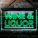 ADVPRO Wine & Liquor Bar Dual Color LED Neon Sign st6-i0405 - White & Green