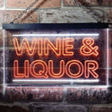 ADVPRO Wine & Liquor Bar Dual Color LED Neon Sign st6-i0405 - White & Orange