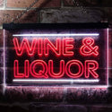 ADVPRO Wine & Liquor Bar Dual Color LED Neon Sign st6-i0405 - White & Red