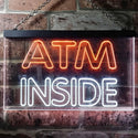ADVPRO ATM Inside Display Shop Dual Color LED Neon Sign st6-i0411 - White & Orange