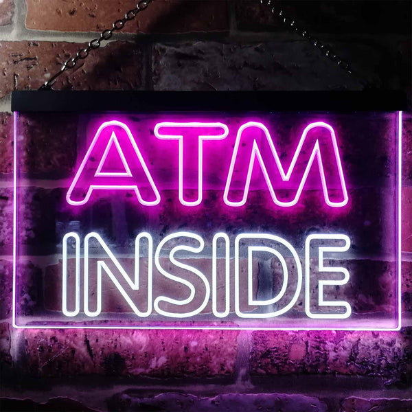 ADVPRO ATM Inside Display Shop Dual Color LED Neon Sign st6-i0411 - White & Purple