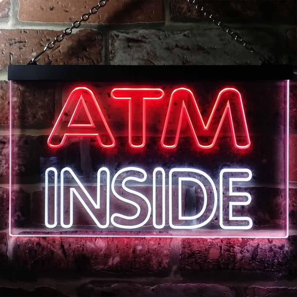 ADVPRO ATM Inside Display Shop Dual Color LED Neon Sign st6-i0411 - White & Red