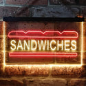 ADVPRO Sandwiches Cafe Dual Color LED Neon Sign st6-i0413 - Red & Yellow