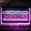 ADVPRO Sandwiches Cafe Dual Color LED Neon Sign st6-i0413 - White & Purple