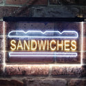 ADVPRO Sandwiches Cafe Dual Color LED Neon Sign st6-i0413 - White & Yellow