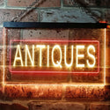 ADVPRO Antiques Shop Illuminated Dual Color LED Neon Sign st6-i0419 - Red & Yellow