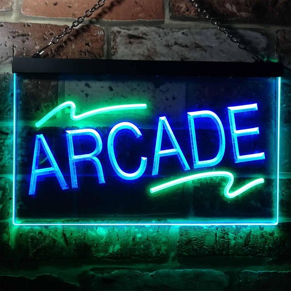 ADVPRO Arcade Game Room Man Cave Dual Color LED Neon Sign st6-i0427 - Green & Blue