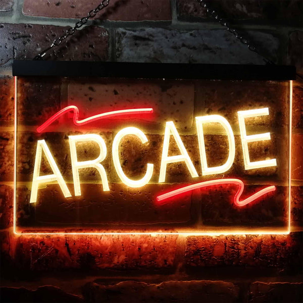 ADVPRO Arcade Game Room Man Cave Dual Color LED Neon Sign st6-i0427 - Red & Yellow