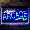 ADVPRO Arcade Game Room Man Cave Dual Color LED Neon Sign st6-i0427 - White & Blue
