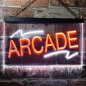 ADVPRO Arcade Game Room Man Cave Dual Color LED Neon Sign st6-i0427 - White & Orange