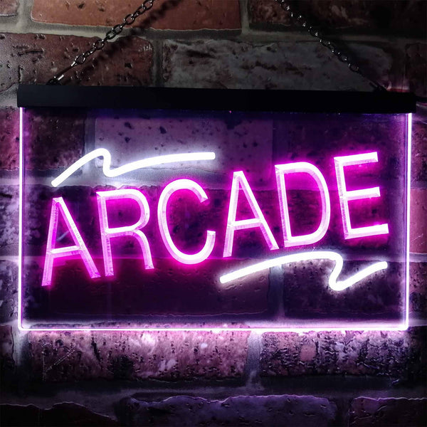 ADVPRO Arcade Game Room Man Cave Dual Color LED Neon Sign st6-i0427 - White & Purple
