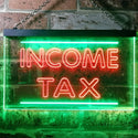 ADVPRO Income Tax Services Display Dual Color LED Neon Sign st6-i0430 - Green & Red