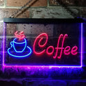 ADVPRO Coffee Shop Hot Cup Illuminated Dual Color LED Neon Sign st6-i0433 - Blue & Red