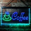 ADVPRO Coffee Shop Hot Cup Illuminated Dual Color LED Neon Sign st6-i0433 - Green & Blue