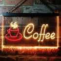 ADVPRO Coffee Shop Hot Cup Illuminated Dual Color LED Neon Sign st6-i0433 - Red & Yellow