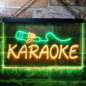 ADVPRO Karaoke Microphone Illuminated Dual Color LED Neon Sign st6-i0444 - Green & Yellow