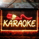 ADVPRO Karaoke Microphone Illuminated Dual Color LED Neon Sign st6-i0444 - Red & Yellow
