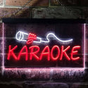 ADVPRO Karaoke Microphone Illuminated Dual Color LED Neon Sign st6-i0444 - White & Red