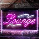 ADVPRO Lounge Bar Club Illuminated Dual Color LED Neon Sign st6-i0445 - White & Purple