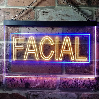ADVPRO Facial Beauty Shop Illuminated Dual Color LED Neon Sign st6-i0454 - Blue & Yellow