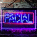 ADVPRO Facial Beauty Shop Illuminated Dual Color LED Neon Sign st6-i0454 - Red & Blue