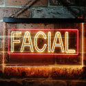 ADVPRO Facial Beauty Shop Illuminated Dual Color LED Neon Sign st6-i0454 - Red & Yellow