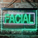 ADVPRO Facial Beauty Shop Illuminated Dual Color LED Neon Sign st6-i0454 - White & Green