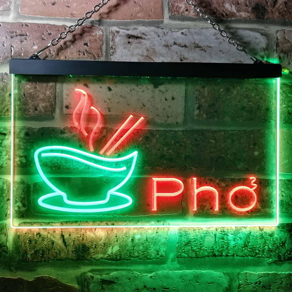 ADVPRO Pho Vietnamese Noodles Restaurant Dual Color LED Neon Sign st6-i0459 - Green & Red