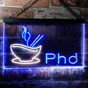 ADVPRO Pho Vietnamese Noodles Restaurant Dual Color LED Neon Sign st6-i0459 - White & Blue
