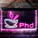 ADVPRO Pho Vietnamese Noodles Restaurant Dual Color LED Neon Sign st6-i0459 - White & Purple