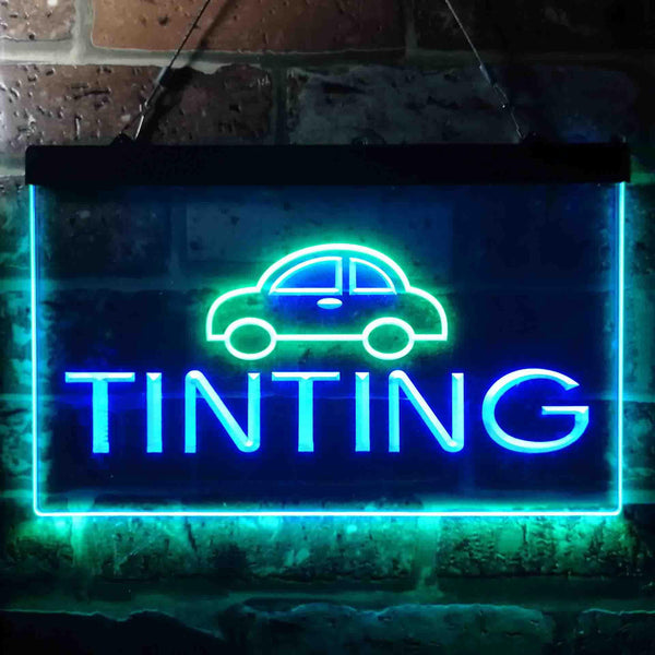 ADVPRO Car Tinting Illuminated Dual Color LED Neon Sign st6-i0464 - Green & Blue