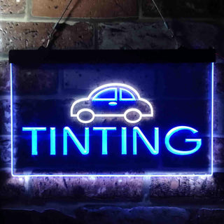 ADVPRO Car Tinting Illuminated Dual Color LED Neon Sign st6-i0464 - White & Blue