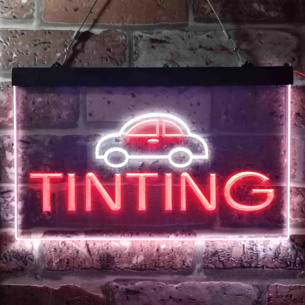 ADVPRO Car Tinting Illuminated Dual Color LED Neon Sign st6-i0464 - White & Red