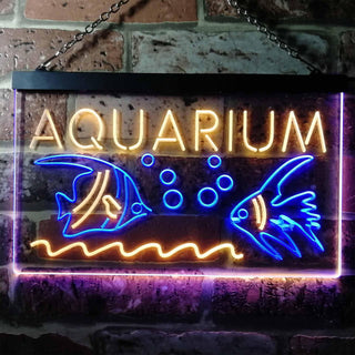 ADVPRO Aquarium Fish Dual Color LED Neon Sign st6-i0465 - Blue & Yellow