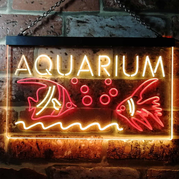 ADVPRO Aquarium Fish Dual Color LED Neon Sign st6-i0465 - Red & Yellow