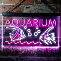 ADVPRO Aquarium Fish Dual Color LED Neon Sign st6-i0465 - White & Purple