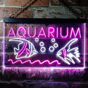 ADVPRO Aquarium Fish Dual Color LED Neon Sign st6-i0465 - White & Purple