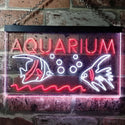 ADVPRO Aquarium Fish Dual Color LED Neon Sign st6-i0465 - White & Red