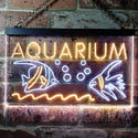 ADVPRO Aquarium Fish Dual Color LED Neon Sign st6-i0465 - White & Yellow