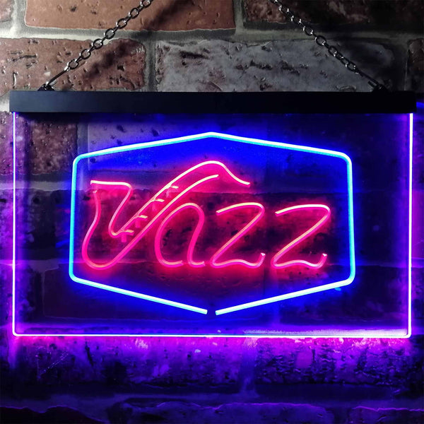 ADVPRO Jazz Lover Music Room Plaque Dual Color LED Neon Sign st6-i0468 - Blue & Red